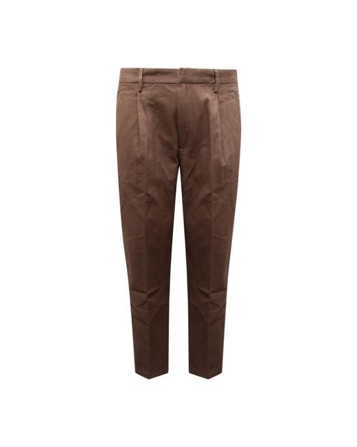 Armani Brown Slim-Fit Trousers for men
