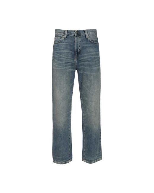Carhartt Blue Straight Fit Jeans for men