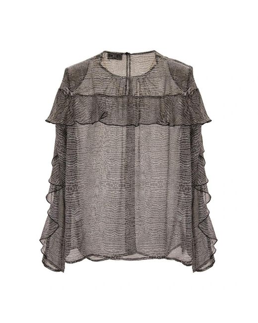Elisabetta Franchi Gray Blouses