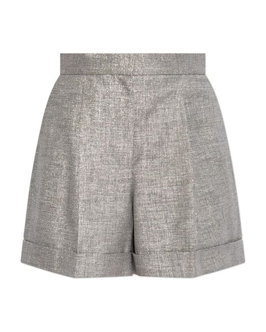 Pantalones cortos plisados Alexander McQueen de color Gray