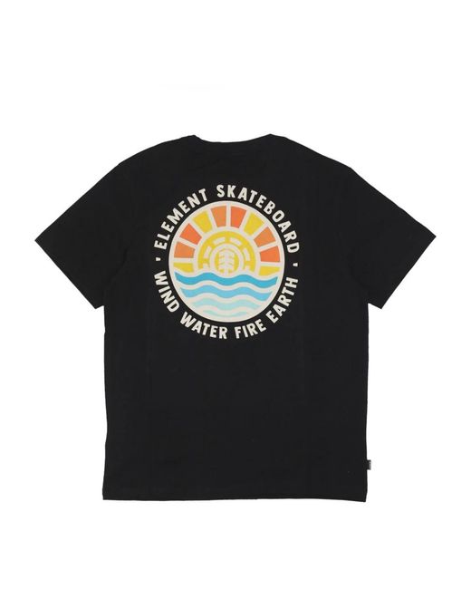 Element Tops ,Zwart ,Katoen Zwarte T-Shirt in het Black voor heren