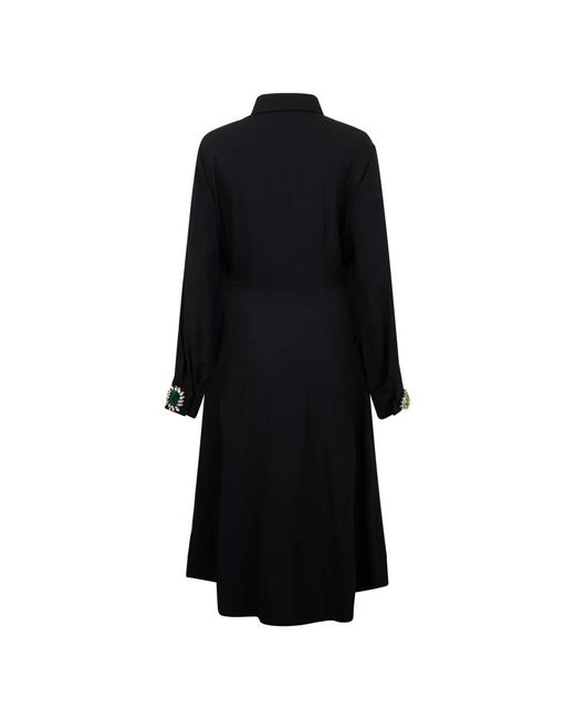Moschino Midi Overhemdjurk in het Black