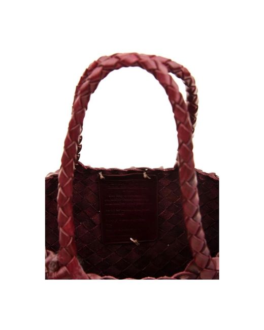 Dragon Diffusion Rode Leren Taps Toelopende Tas in het Brown
