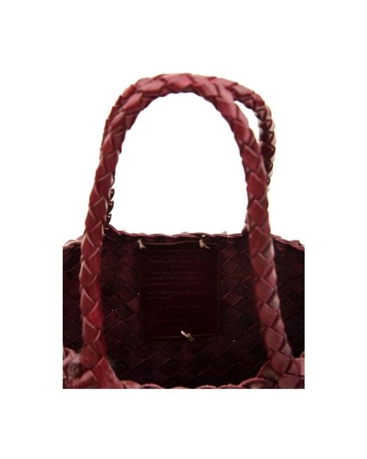 Dragon Diffusion Rode Leren Taps Toelopende Tas in het Brown