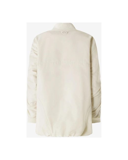 Pinko White Technische Satinjacke Mit Doppelreißverschluss