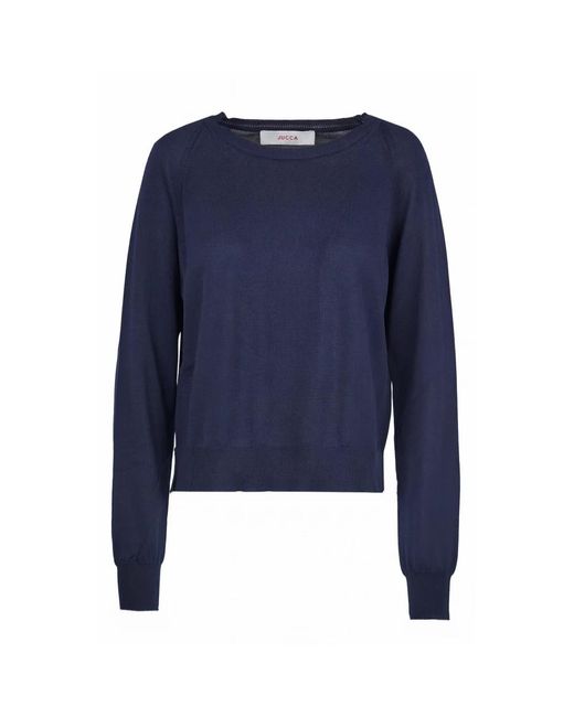 Jucca Blue Round-Neck Knitwear