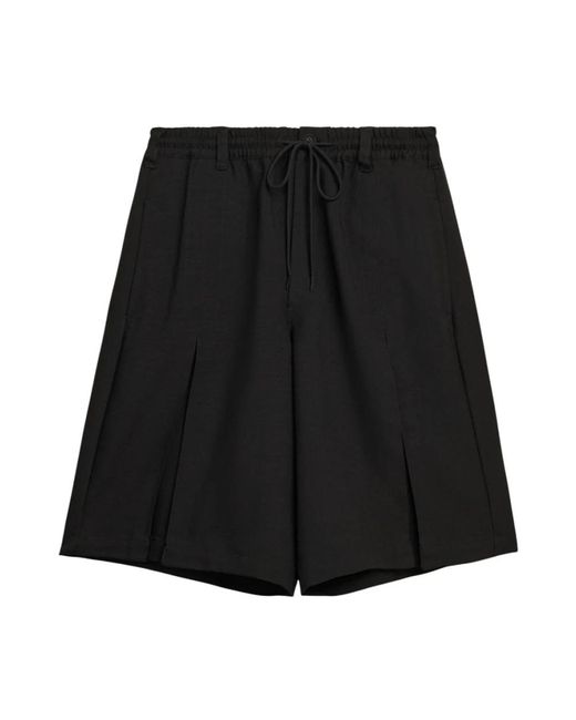 Y-3 Black Long Shorts for men