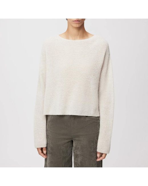 Drykorn White Round-Neck Knitwear for men