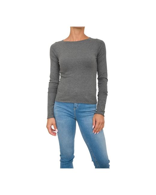 Marella Gray Long Sleeve T-Shirts