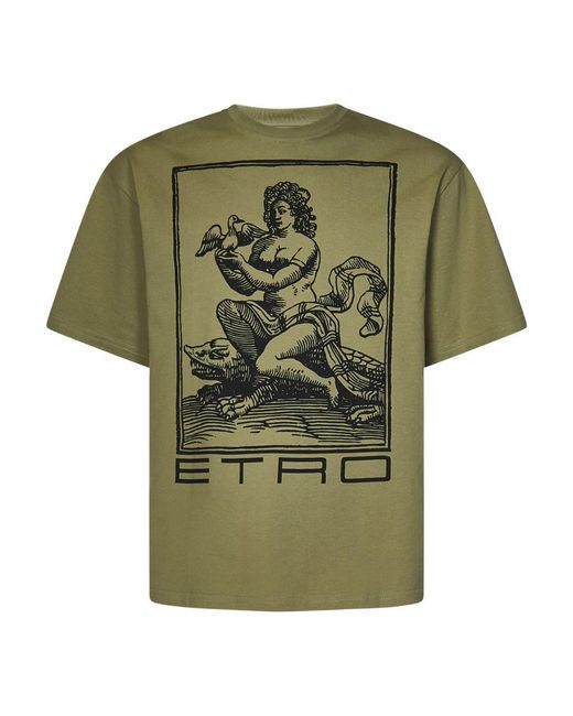 Etro Green T-Shirts for men