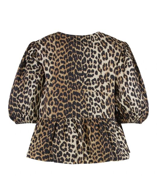 Ganni Overhemden ,Bruin ,Katoen Blouse in het Black
