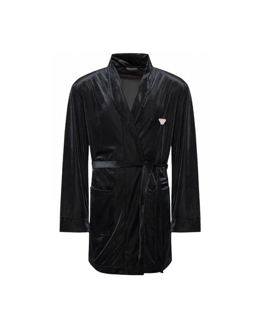 Emporio Armani Black Robes for men