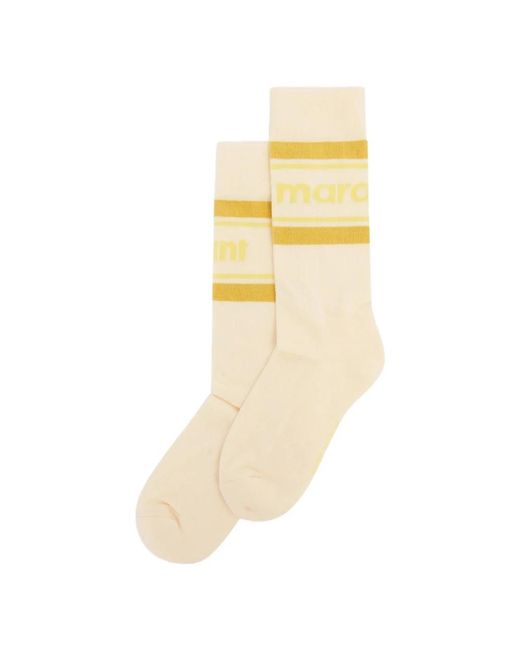 Isabel Marant Ondergoed ,Katoen Donna Socks in het Yellow voor heren