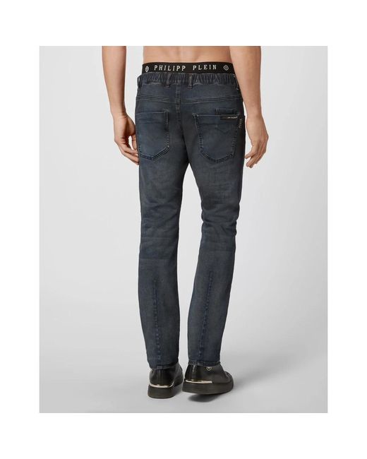 Philipp Plein Denim Jogging Iconic Plein in het Blue voor heren