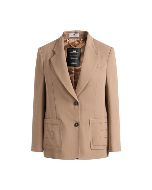 Elisabetta Franchi Natural Blazers