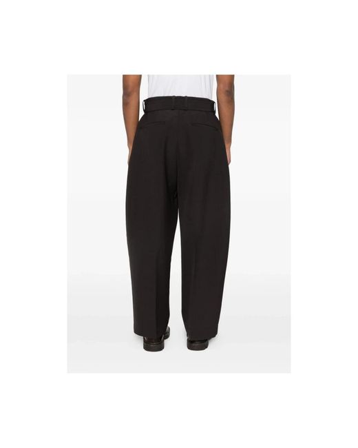 Studio Nicholson Black Wide Trousers for men