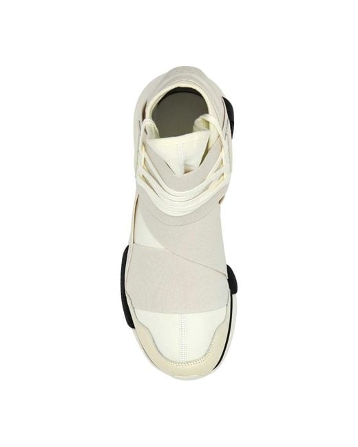 Y-3 White Ivory qasa sneakers für frauen