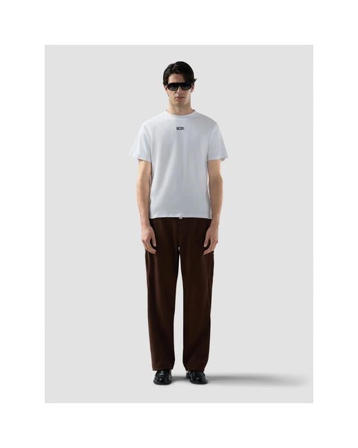 Gcds Tops ,Wit ,Katoen Basic Logo Regular Tee in het White voor heren