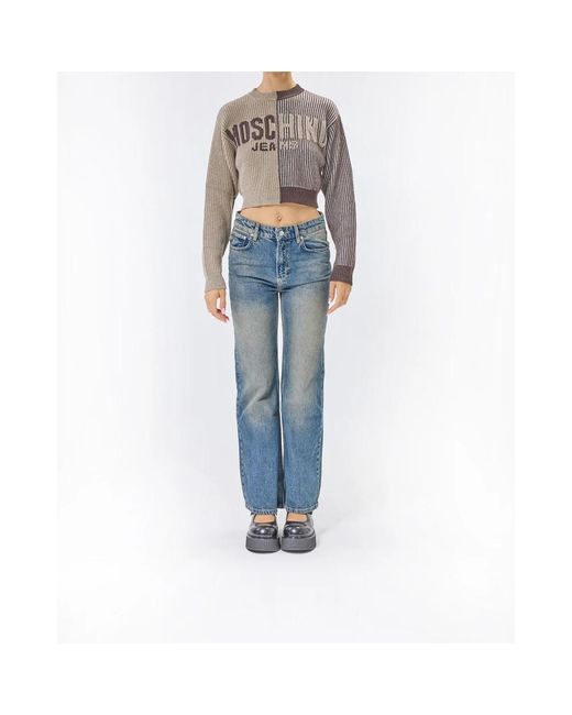 Moschino Brown Round-Neck Knitwear