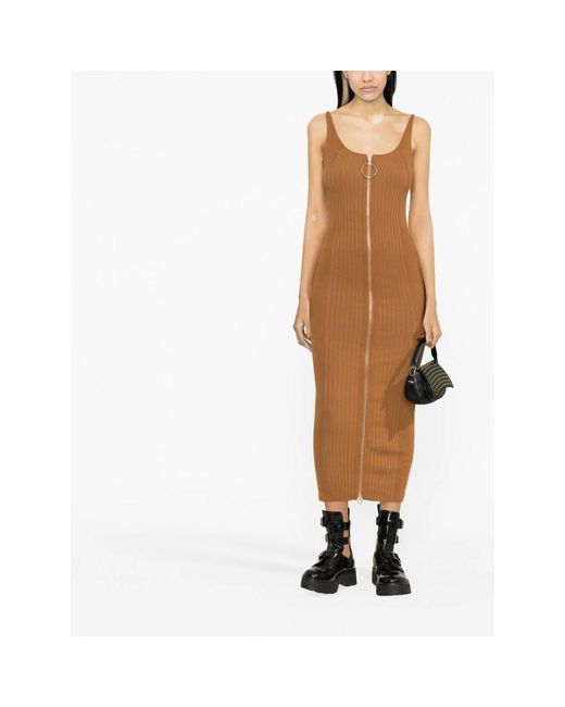 Rabanne Brown Knitted Dresses