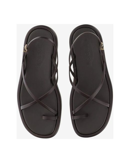 Tod's Brown Braune Sandalen Für Frauen