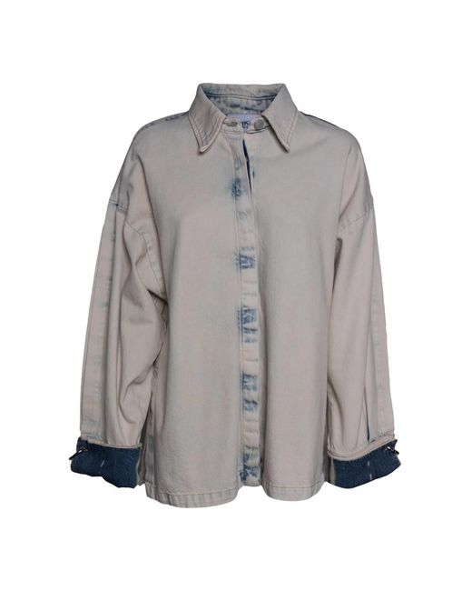 Erika Cavallini Semi Couture Gray Shirts