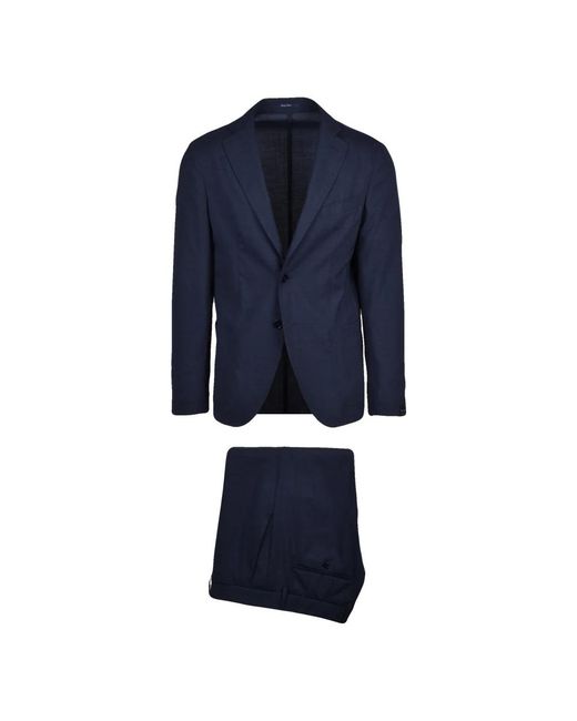 Paoloni Single-Breasted Pak in het Blue voor heren