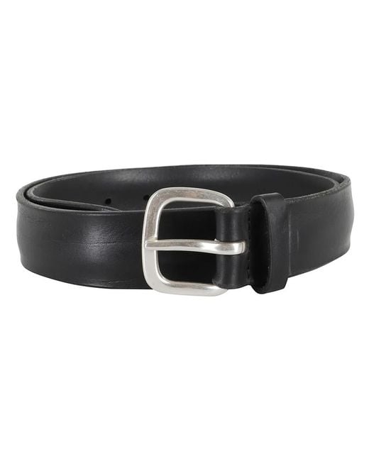 Orciani Accessoires ,Zwart ,Zwart Bull Soft Leren Riem in het Black voor heren