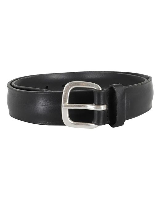Orciani Accessoires ,Zwart ,Zwart Bull Soft Leren Riem in het Black voor heren