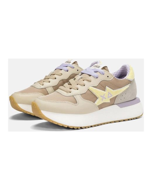 Sun 68 White Sneakers