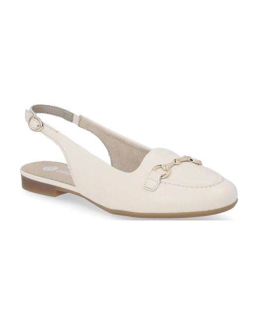 Remonte White Ballerina Shoes