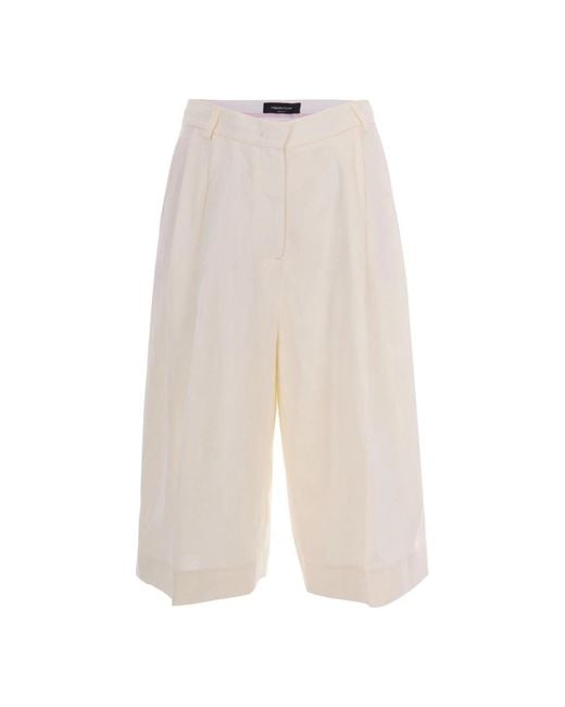 Fabiana Filippi White Cropped Trousers