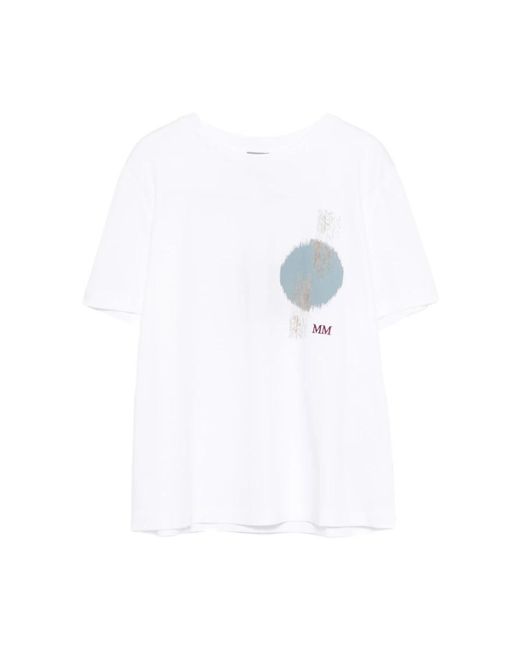 Max Mara Tops ,Wit ,Katoen Negozi T-Shirt in het White