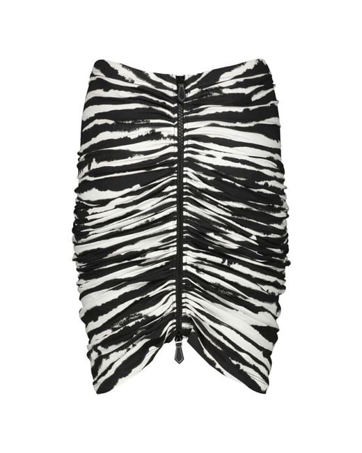 Burberry Black Bleistiftrock mit zebra-muster