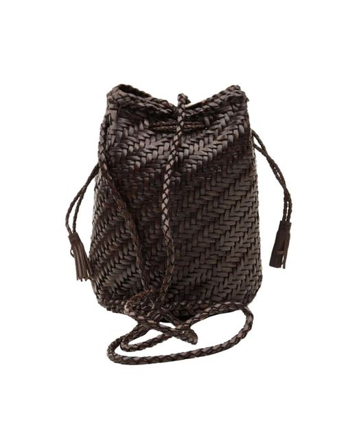 Dragon Diffusion Pompom Double Bucket Bag in het Black