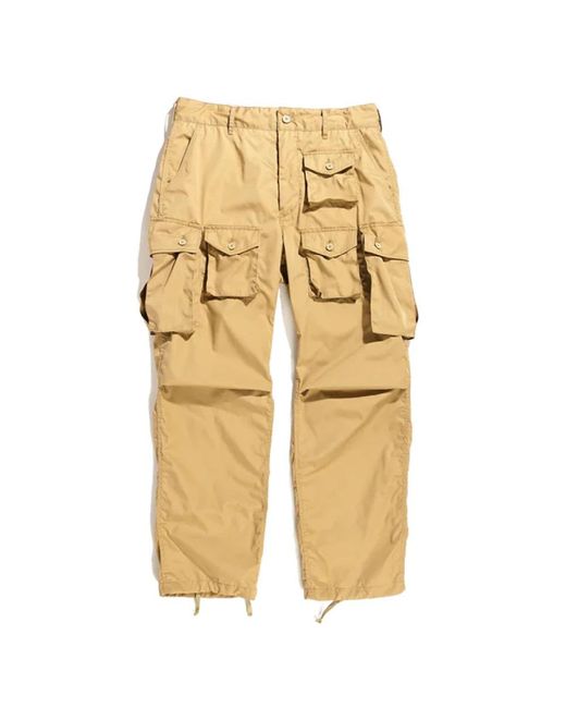 Engineered Garments Natural Fa Pant Cotton Ripstop Khaki Xs for men