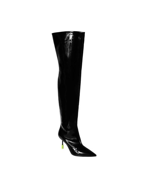 MSGM Black Over-The-Knee Boots