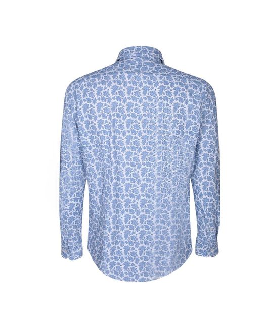 Dell'Oglio Blue Casual Shirts for men