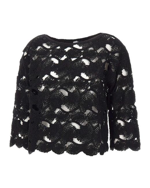 Kangra Trui Met Boothals in het Black