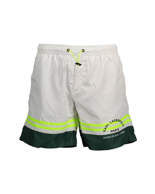 Karl Lagerfeld Green Polyester Swim Boxer for men