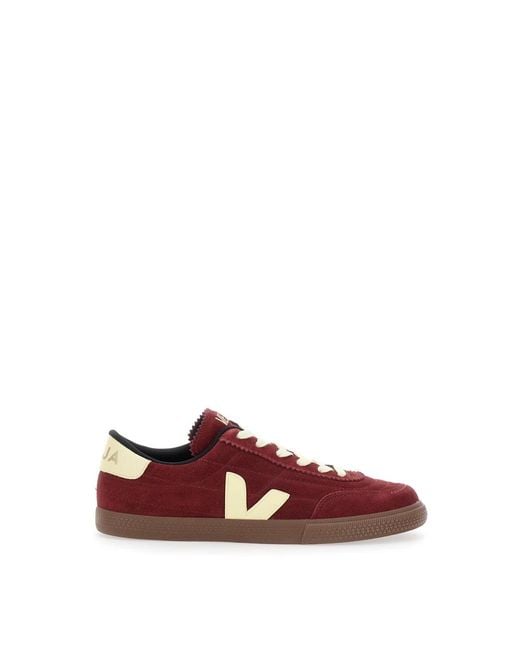 Veja Red Bordeaux Logo Sneakers for men