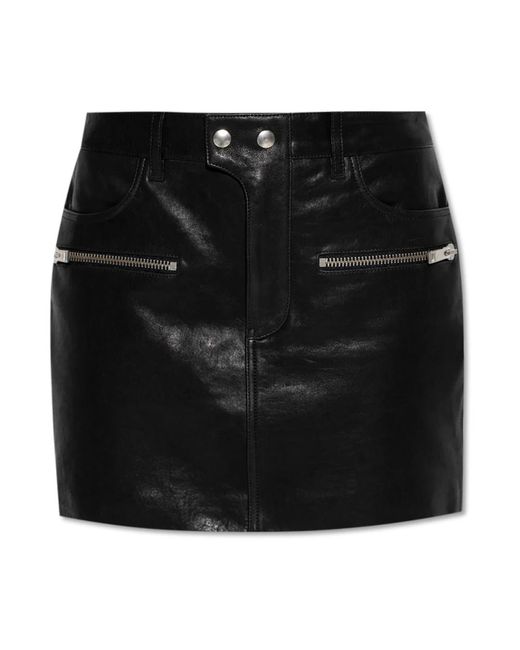 Leather Skirts Anine Bing en coloris Black