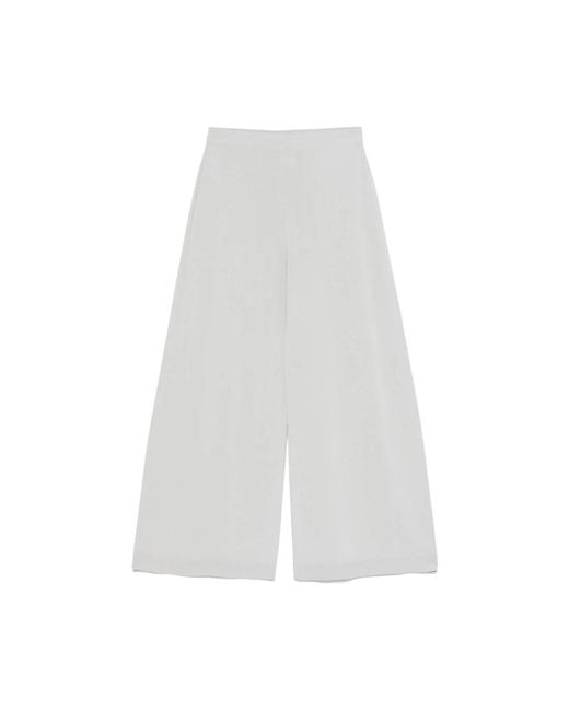 D.exterior White Wide Trousers
