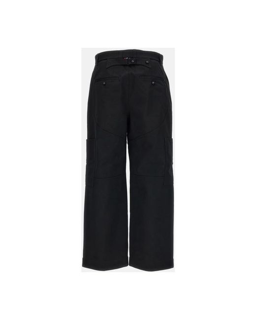 Thom Browne Wide Leg Chap Painter Pants in het Black voor heren