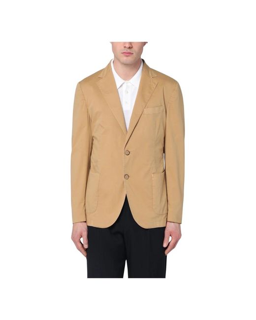 Santaniello Braune Baumwolljacke in Natural für Herren