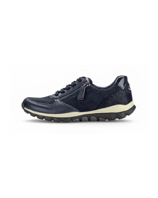 Gabor Blue Rollingsoft Low Sneaker