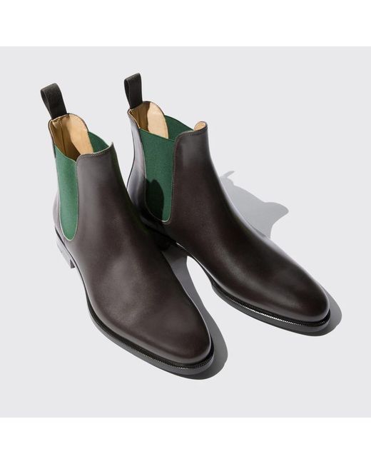 Scarosso Brown Giancarlo Chelsea Boots for men