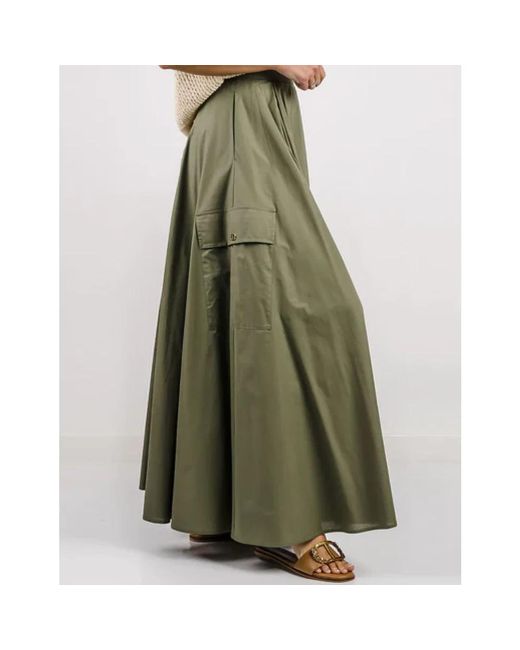 Twin Set Green Maxi Skirts