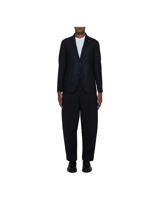 Tagliatore Jassen ,Blauw ,Wol Blauwe Half-Gevoerde Blazer in het Blue voor heren