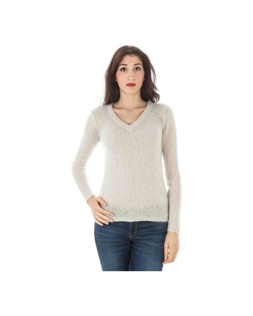 Maglione bianco maniche lunghe donna di Fred Perry in White